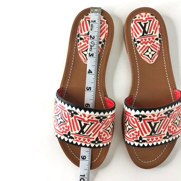 Louis Vuitton Crafty Lock It LV Monogram Slides Mules Flats Sandals 36 - Picture 11 of 11